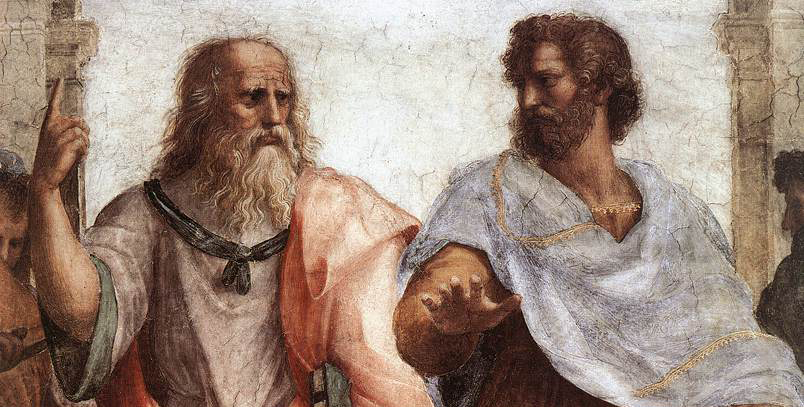 Plato and Aristotle, detail from Raphael's The School of Athens